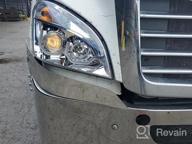 img 1 attached to AmeriLite Chrome Projector Headlights With LED Dual Bars For 2008-2020 Freightliner Cascadia - Pair Set Including High/Low Beam Bulb Replacement review by Paulo Heisler