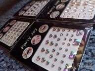 img 1 attached to 12 Sheets Face Jewels Sticker Adhesive Rhinestone Makeup Stick On Eye Body Nail Art Decorations For Makeup And Nail Art review by Leah Singh