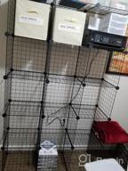 img 1 attached to Portable DIY Metal Wire Pet Playpen, Ideal For Guinea Pigs And Puppies - LANGRIA Small Animal Cage And Fence, Black review by Dave Calabro
