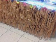 img 1 attached to Hawaiian Luau Grass Table Skirt - 9Ft Raffia Aloha Table Skirt For Tiki Bar Decorations, Jungle And Tropical Party Supplies, Moana-Inspired Party Decorations. review by Justin Vasquez