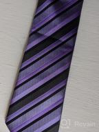 img 1 attached to Elfeves Men'S Striped Pattern Formal Ties For College Daily Wear review by Matthew Evans