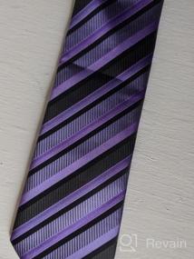 img 5 attached to Elfeves Men'S Striped Pattern Formal Ties For College Daily Wear