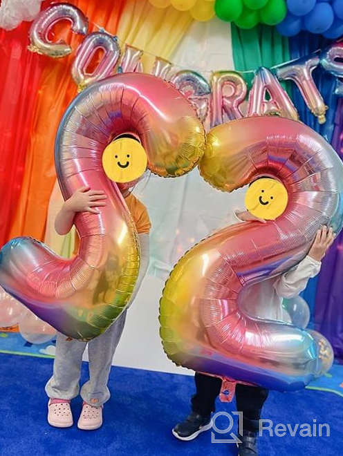 img 1 attached to 🎈 Reusable 40 Inch Blue Number Balloons for Memorable 1st, 2nd, 10th, 12th, 20th, 21st, 22nd Birthday Decorations review by Melvin Boss