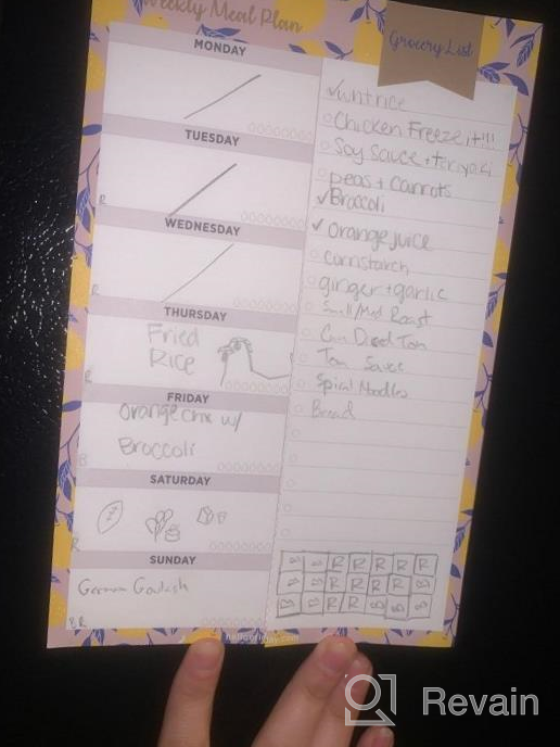 img 1 attached to Stay Organized And Plan Your Meals With Oriday'S Magnetic Weekly Meal Planner And Grocery List - Yellow Lemon (52 Sheets) review by Bill Pulse