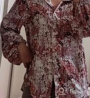 img 1 attached to Women'S Floral Printed Button Down Hawaiian Shirt Blouse Tops review by Donna Lawson