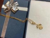 img 1 attached to 🌹 Exquisite 10k Solid Gold Rose Pendant: Romantic Dainty Flower Charm Jewelry Gift for Her review by Leslie Cyrius