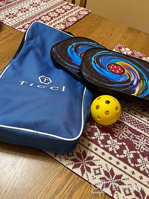 img 1 attached to USAPA Approved Pickleball Paddle Set - 2 Premium Graphite Rackets, 4 Balls & Portable Case Bag Gift Kit For Men Women Kids Indoor/Outdoor review by Ray Welchhance