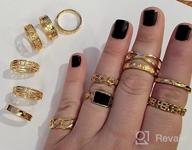 img 1 attached to Boho Chic Rhinestone Stackable Rings Set – Perfect For Trendy Teens And Women review by Lan Rosales