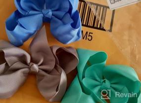 img 5 attached to 40Pcs 4.5" Grosgrain Ribbon Hair Bows W/ Alligator Clips For Baby Girls, Kids & Teens