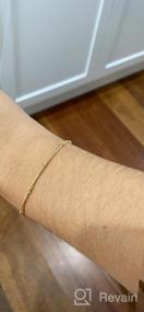 img 5 attached to 📿 Double Chain Link Layered Bracelets for Women and Girls - Handmade Paper Clip Style, Dainty and Adjustable - 14K Gold Filled, Thin Fashion, Minimalist Friendship, Bohemian Boho - Set of 2 - Perfect Birthday Gifts for Daughters