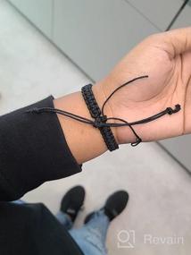 img 5 attached to 💑 Jovivi персонализированные браслеты с именной табличкой из нержавеющей стали для пары его и ее - идеальный подарок на День Святого Валентина для влюбленных.