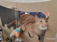 картинка 1 прикреплена к отзыву PETIQUE Cat Villa Cardboard Scratcher Tower, Modern Indoor/Outdoor Cat House Furniture, Planet-Friendly Playground For Cats & Small Dogs от Darin Schaffer
