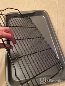 img 8 attached to Ninja NeverStick Premium Bakeware Set: Nonstick, Oven Safe, 2-Piece Sheet & Rack For Baking, Roasting, Cooling