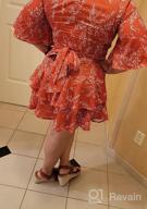 img 1 attached to Floral Chiffon Wrap Dress With V Neckline For Women'S Casual Summer Outfits Featuring A Flared Skirt, Ruffle Tops, And Sun-Kissed Flowy Mini Shorts review by James Ortega