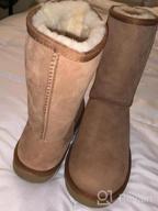 img 1 attached to Stay Cozy And Fashionable With WaySoft'S Genuine Sheepskin Winter Boots For Women review by Kristine Schmidt