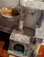 img 1 attached to Deluxe Cat Tree Condo With Scratching Post, Plush Perch And Cozy Basket - Perfect For Your Kitten'S Comfort And Playtime! review by Bryan Finken