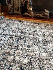 img 6 attached to Traditional Accent Rug In Denim/Multi From The Loloi Amber Lewis X Morgan Collection, Featuring CloudPile™, Measures 2' X 5'