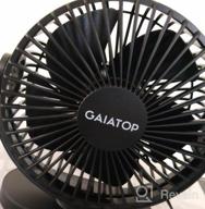 img 1 attached to GAIATOP USB Desk Fan, 3 Speed Powerful Portable Cooling Mini Table Fan, 5.1 Inch Quiet Small Personal Fan For Home Office Desktop Travel Black review by Reginald Sealy