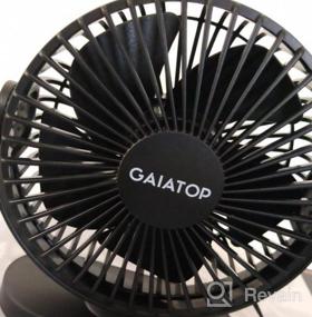 img 6 attached to GAIATOP USB Desk Fan, 3 Speed Powerful Portable Cooling Mini Table Fan, 5.1 Inch Quiet Small Personal Fan For Home Office Desktop Travel Black