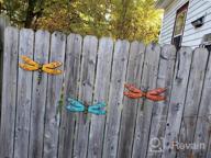 img 1 attached to Scwhousi Metal Dragonfly Wall Decor Outdoor Garden Fence Art,Hanging Decorations For Living Room, Bedroom, 3 Pack review by Julio Roberts