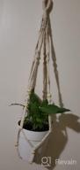 img 1 attached to Macrame Plant Hanger With Beads And 2 Hooks - Hanging Planter Holder For Indoor And Outdoor Home Decor, No Tassel Design, 35 Inch Length, Black - POTEY 610106 review by Smooth May