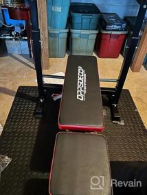 img 6 attached to Boost Your Fitness Routine: OppsDecor Adjustable Weight Bench With Barbell Rack For Home Gym Strength Training