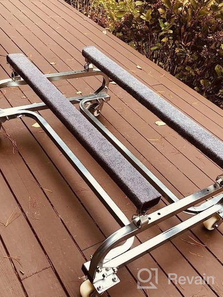 img 1 attached to 1000Lbs Capacity HECASA Jet Ski Dolly Stand W/ Adjustable Carpeted Bunks & Four Casters - Perfect For Sea-Doo, Yamaha, Kawasaki Boat Storage Trailers! review by Jerry Bergstad