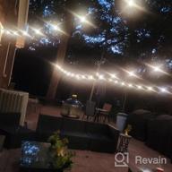 img 1 attached to SUNTHIN Outdoor String Lights, 96FT Patio Lights With 32 LED Shatterproof Bulbs For Outside, Backyard, Deck, Porch, Garden, Bistro, Cafe, Party review by Matt Kucrud