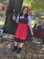 img 1 attached to Oktoberfest Costume For Women: German Bavarian Beer Girl Dirndl Dress - 3-Piece Set By JASAMBAC review by Ronald Howlett