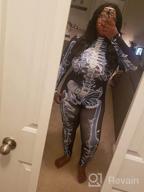 img 1 attached to Spooky Chic: Fixmatti Women'S Long Sleeve Skull Print Jumpsuit For Halloween Parties review by Eric Froedge