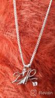 img 1 attached to Sparkling YFN S925 Sterling Silver Cubic Zirconia Alphabet Pendant Necklace - 26 Letters Collection review by Sandra Johnson