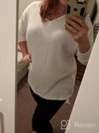 img 1 attached to Women'S Casual Knit Sweater V-Neck T-Shirt, Loose-Fit Blouse Pullover By StyleDome review by Tremain Lapan