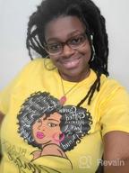 img 1 attached to Women'S Black Girl Magic T-Shirt - Afro American Natural Hair Queen Graphic Tee review by Donald Larson