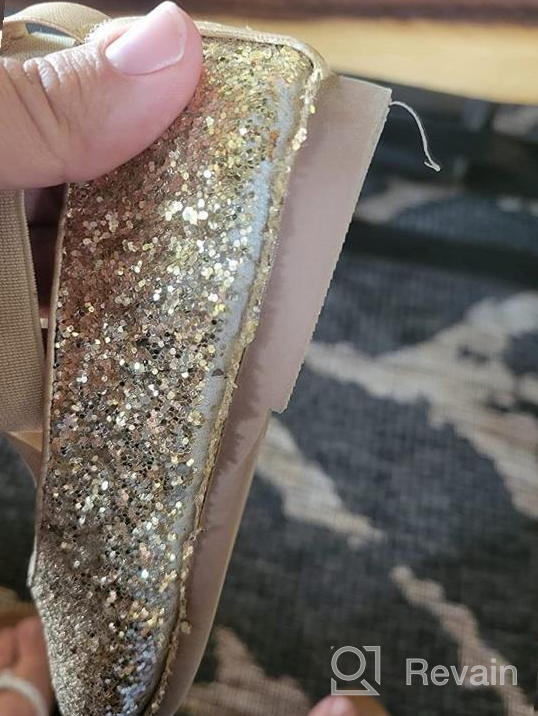 img 1 attached to Glitter Ballet Flats for Girls - Ballerina Mary Jane Shoes, Perfect for Princess Wedding Dresses - YIBLBOX review by Thong Pilla