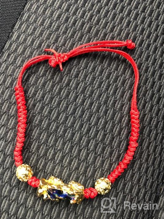 img 1 attached to 🔄 Optimized Feng Shui Red String Bracelet: Money-Turtle and Color-Changing Pi Xiu for Enhanced Wealth and Good Fortune review by Brian Warmack