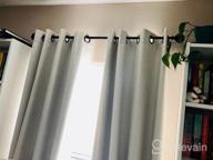 img 1 attached to QITERI 28-48 Inch Curtain Rods 2 Pack, Antique Bronze With Netted Texture Finials review by Caleb Bennett