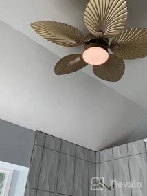 img 5 attached to Transform Your Space With YITAHOME'S 52 Inch Tropical Ceiling Fans With Lights And Remote: Memory Function, Color-Changing Lights, Quiet Motor & Timer - Perfect For Indoor/Outdoor Decor!