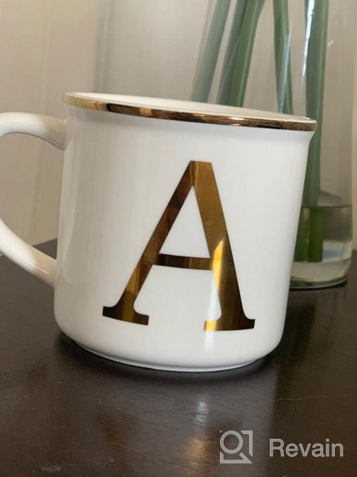 img 1 attached to Personalized 16Oz Gold Initials Coffee Mug - Letter D For Family & Friends Gifting review by Zac Pewitt