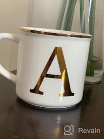 img 6 attached to Personalized 16Oz Gold Initials Coffee Mug - Letter D For Family & Friends Gifting