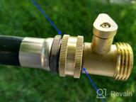 img 1 attached to Control Your Water Flow With STYDDI Garden Hose Shut Off Valve Set - 2 Pack Solid Brass Ball Valves With 4 Hose Washers review by Ryan Garrison
