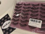 img 1 attached to Newcally Eyelashes False Lashes Natural 6D Fluffy Faux Mink Eye Lashes Wispy Strip Volume Fake Eye Lashes Soft Curly Reusable 14 Pairs Lashes Multipack -6D04 review by Lisa Couture