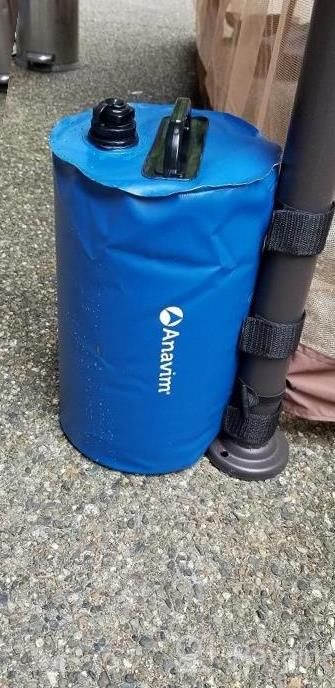 img 1 attached to Blue Leg Weights For Pop Up Canopies - 4 Pack Anavim Canopy Water Weights Bag review by James Jones