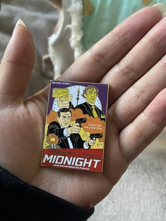 img 1 attached to Level Up Your Style With Pinsanity'S 'Threat Level: MIDNIGHT' Enamel Lapel Pin review by Christi Lewis