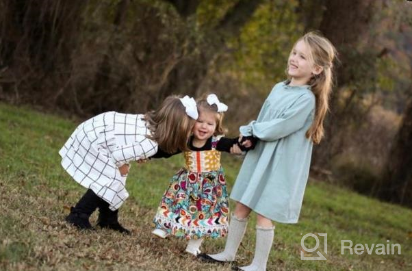 img 1 attached to Cute and Comfortable Girls Long Sleeve Shirt Dress for Casual and Party Wear (Sizes 1-7 Years) review by Peter Boisvert