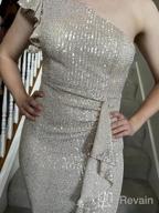 img 1 attached to Shine Like A Star: One Shoulder Sequined Mermaid Formal Dress For Women review by Laura Mariana