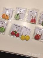 img 1 attached to Assorted Trendy Fruit Dangle Earrings and Necklace Set - Creative Options for Women review by Pat Nard