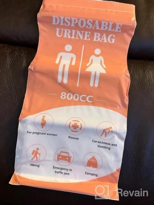 img 1 attached to Portable Disposable Urinal Bag - 12/24 Pack 800ML Emergency Unisex Pee Bag For Camping, Travel, Traffic Jams, Hiking, Pregnant And Patients - DIBBATU Vomit Bag Available review by Jesus Jenkins