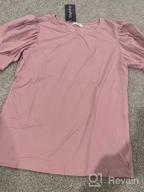 img 1 attached to Women'S Summer Puff Sleeve Tops: Stylish & Comfortable Crewneck Blouses review by Michael Olsen