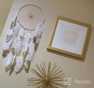 img 1 attached to Dream Catcher Wall Hanging With White Feathers - Chicieve Decoration For Wedding, Christmas, Or Crafts - Diameter 7.9 Inches review by Cheryl Brown