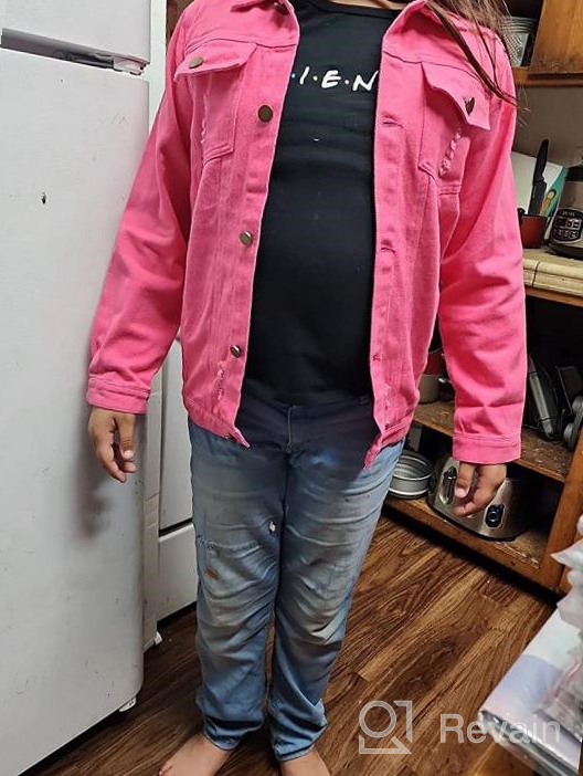 img 1 attached to 🧒 Oversize Denim Jackets for Kids Girls, Loose Classic Coats, Jeans Tops, Casual Outerwear for Children Boys, Teen Outfit, 5-14 Years review by Anthony Wilson